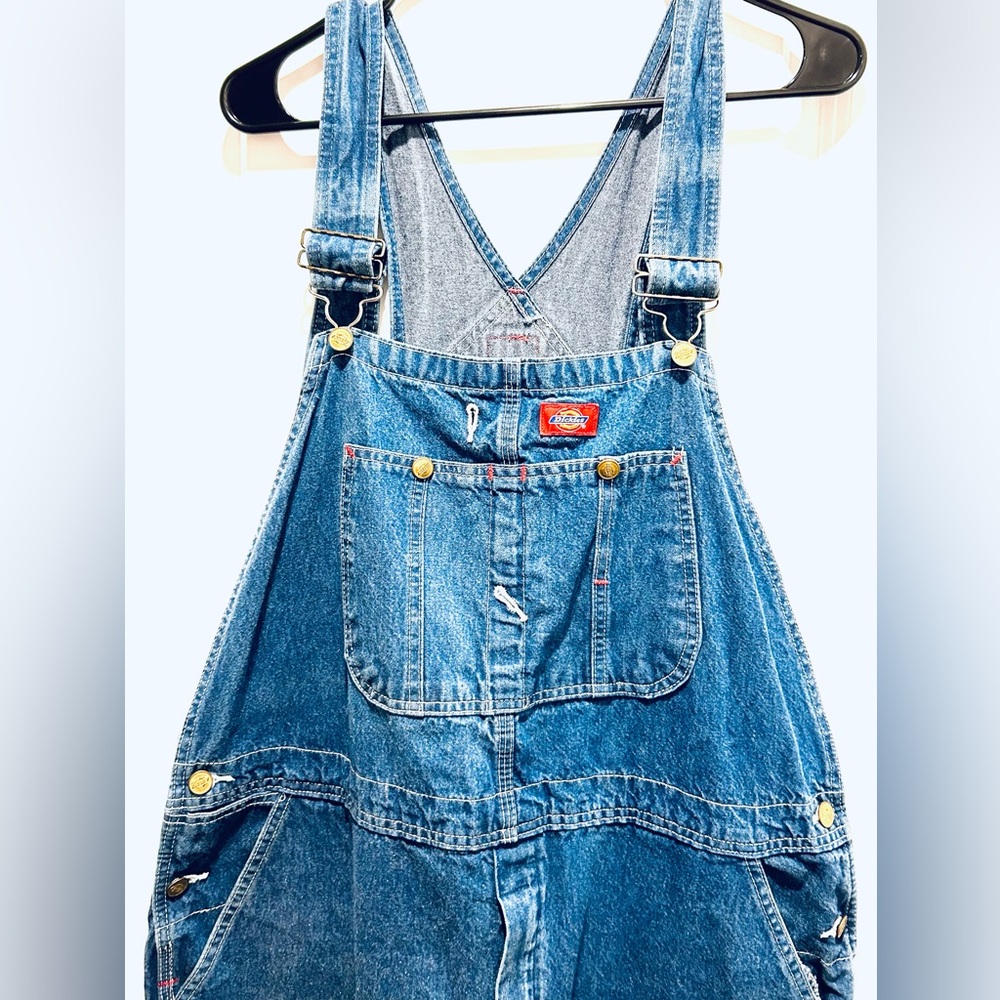 Dickies Vintage Y2K Indigo Blue Denim Overalls Sz 40x30